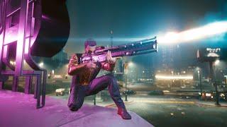 Cyberpunk 2077 | Iconic Weapon Breakthrough Sniper Rifle Combat | NCPD Scanner