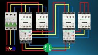 STAR DELTA STARTER REVERSE FORWARD POWER WIRING CONNECTION