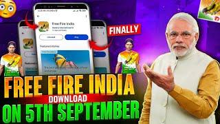 Good News Free Fire India 5 September आ गया। 100% Confirmed? | Free Fire Upcoming events | FF