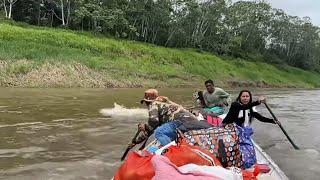 CANOA FURA E ALAGA /TRONCO NO FUNDO DO RIO/LAGO AMANÃ ATÉ TEFÉ/AMAZÔNIA/DOIS DIAS DE VIAGEM.