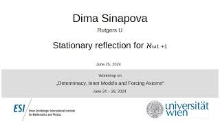 Dima Sinapova - Stationary reflection for אω1 +1