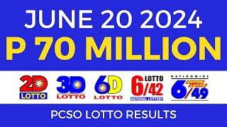 Lotto Result Today 9pm June 20 2024 | PCSO Complete