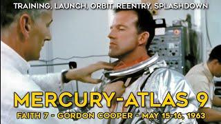 Mercury-Atlas 9 - Historical Footage, Full Mission, Narration, HD,   Gordon Cooper - Faith 7