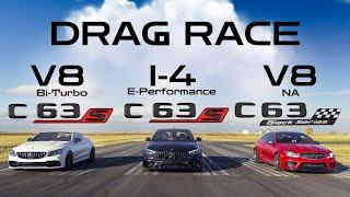 DRAG RACE AMG C63s E-Performance vs AMG C63s vs AMG C63 Black Series