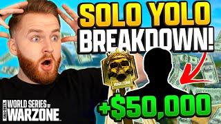 HE JUST WON $50,000!!! Solo Yolo Win Full Breakdown (Multiple POVs) - World Series Of Warzone!