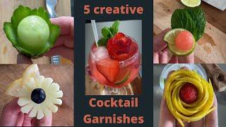 5 creative cocktail garnish ideas