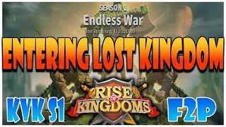 Entering Lost Kingdom with my F2P Account in Rise of Kingdoms - KvK Season 1