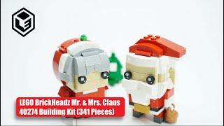 LEGO BrickHeadz Mr & Mrs Santa, 40274, 341 pcs