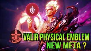 THIS EMBLEM MAKES VALIR A MONSTER || VALIR PHYSICAL EMBLEM GAMEPLAY - MLBB