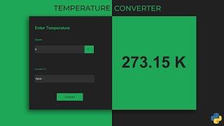 Temperature Converter w/ GUI | Python Project | Tkinter Tutorial