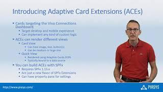 Episode #174 - Introduction to Adaptive Card Extensions (ACEs) for Microsoft Viva Connections