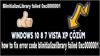 How To Fix BlinitiaizeLibrary Failed 0xc0000001 l Black Screen Error While Starting Up Computer