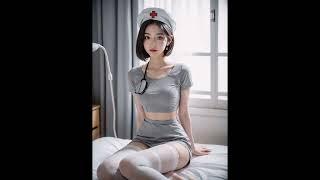 [4K] AI ART LOOKBOOK AMAZING COLLECTION‐Asian The Beautiful Nurse Lady GenZ Sexy Girl