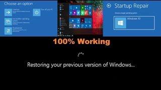 windows 10 restoring previous version of windows boot loop help fix