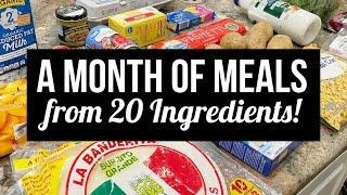 EASY MEAL PLAN for a MONTH with these 20 SIMPLE INGREDIENTS // CAPSULE GROCERY LIST