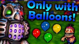 Can you beat FNAF World with ONLY Balloons?