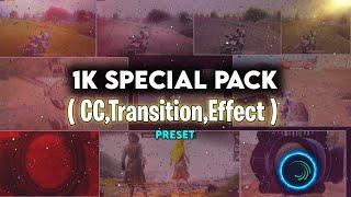 1K Special AlightMotion VFX Pack   { Transitions, Effects, CC’s, }