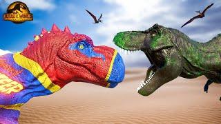 Super Dinosaurs Skin Battle Royale! Tyrannosaurus Rex & Baryonyx Jurassic World Evolution