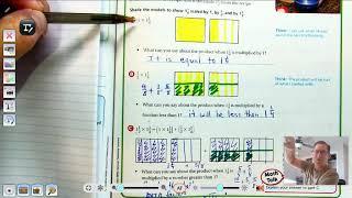 5th grade GO Math: Lesson 7.8 Compare Mixed Number Factors and Products pages 337-340