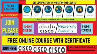 Free Cisco netacad Certification | Enroll Cisco Certification Free | Netacad Free Courses | Netacad