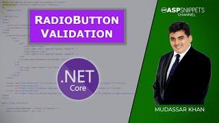 Client Side RadioButton validation in ASP.Net Core MVC