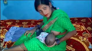 breastfeeding Vlogs Indian village mom l seems today my daughter nishant did not recognize me