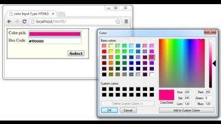 Form Input Type - color: HTML5