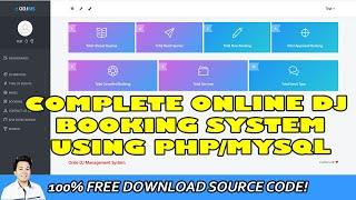 Complete Online DJ Booking System using PHP/MySQL | Free Download Source Code