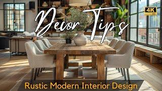 Transform Your Home: Rustic-Modern Interior Design with Stylish Furniture, Wooden Accent& Decor Tips