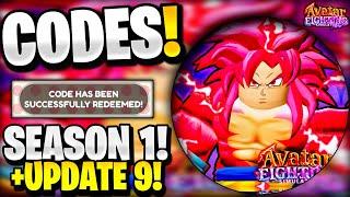 All Working SEASON 1 UPDATE 9 CODES FOR AVATAR FIGHTING SIMULATOR! AVATAR FIGHTING SIMULATOR CODES