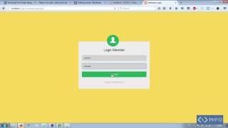 How To Make Form Login with Bootstrap 3 and PHP