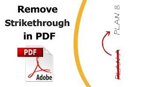 How to remove strikethrough in adobe acrobat pro dc