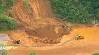 Helene North Carolina storm damage: Mudslide closes I-40