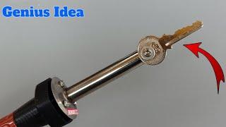 3 Genius Idea !! Place the Keys in your electric Soldering iron and admire the results