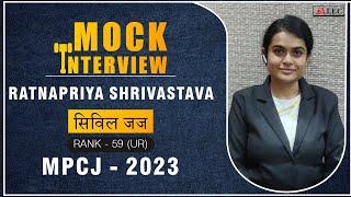 Mock Interview with Civil Judge Ratnapriya Shrivastava | Rank 59 in MPCJ | By ALEC For #interview