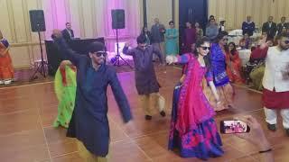 Bhai bhai. dance in Indian baby shower