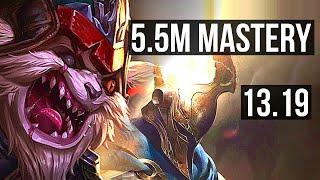 KLED vs PANTHEON (TOP) | 5.5M mastery, Comeback, 900+ games, Rank 14 Kled | EUW Grandmaster | 13.19