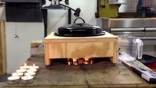 How to make a tealight candle cooker.