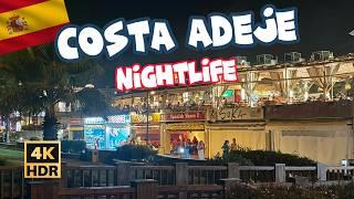 Tenerife Costa Adeje NIGHTLIFE - Evening Walk - Bars, Restaurants - 4K