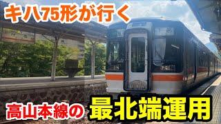 【高山本線】キハ75形の最北端運用、下呂行きに乗ってきた