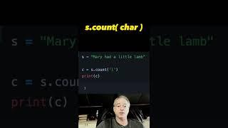 TWO ways to count the occurrences of a character in Python string  #shorts