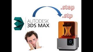 3DS MAX4: Convert (Export) From 3DS MAX To .step .stp for CNC or SLA printers. Through FreeCAD.