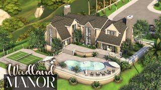 WOODLAND MANOR + CC LIST | 6 Bdr + 5 Bth Luxury Family House | The Sims 4: CC Speed Build