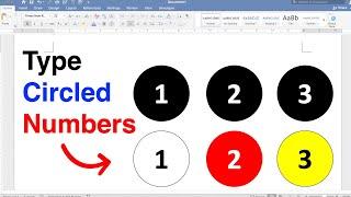 How To Circle a Number In Microsoft Word