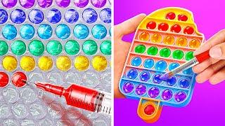 POP IT HACKS! || Colorful Crafts And DIY Ideas You Can Make Yourself By 123 GO Like!