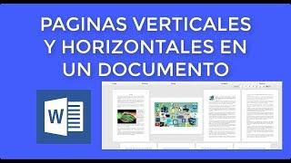 PAGINAS HORIZONTALES Y VERTICALES EN UN DOCUMENTO