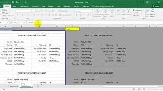 Tạo phiếu lương từ bảng lương excel