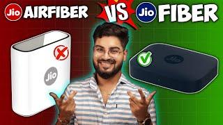 Jio AirFiber vs Jio Fiber  Speed, Installation Charges & Plans Comparison Review