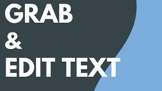 Grab & Edit Text with Snagit