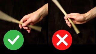 How to hold your sticks (for the absolute BEGINNER)